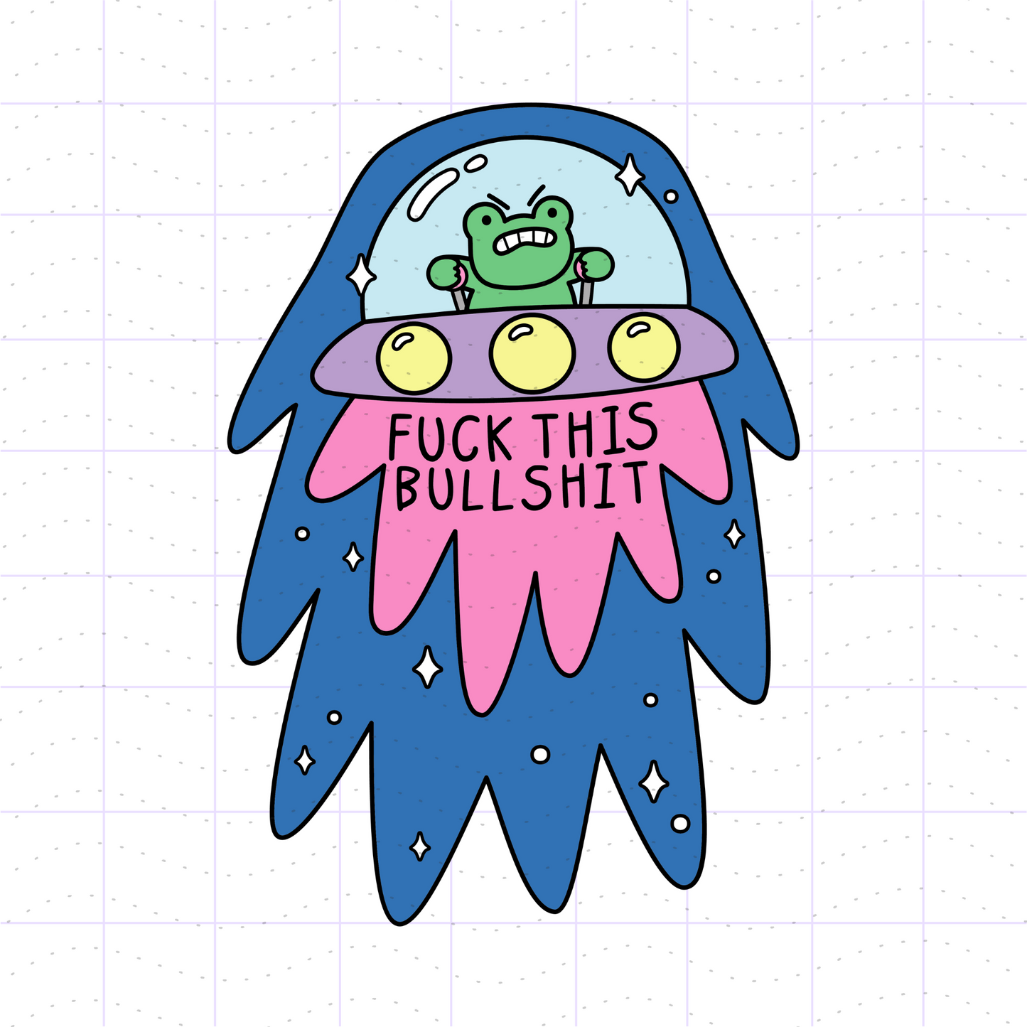 Angry Frog Spaceship SVG PNG Files