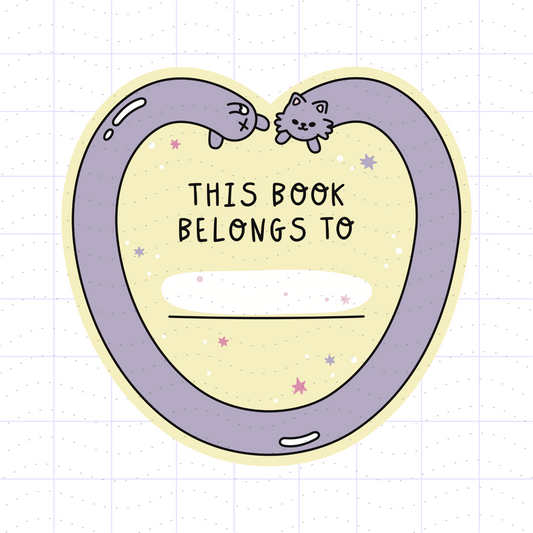 This Book Belongs To Cat Label SVG PNG