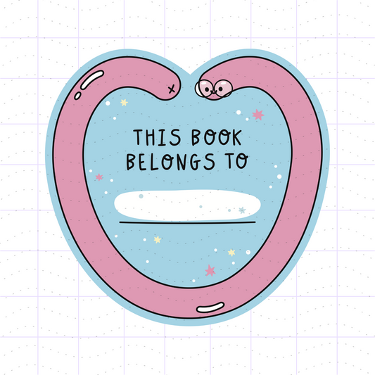 This Book Belongs To Bookworm Label SVG PNG Files