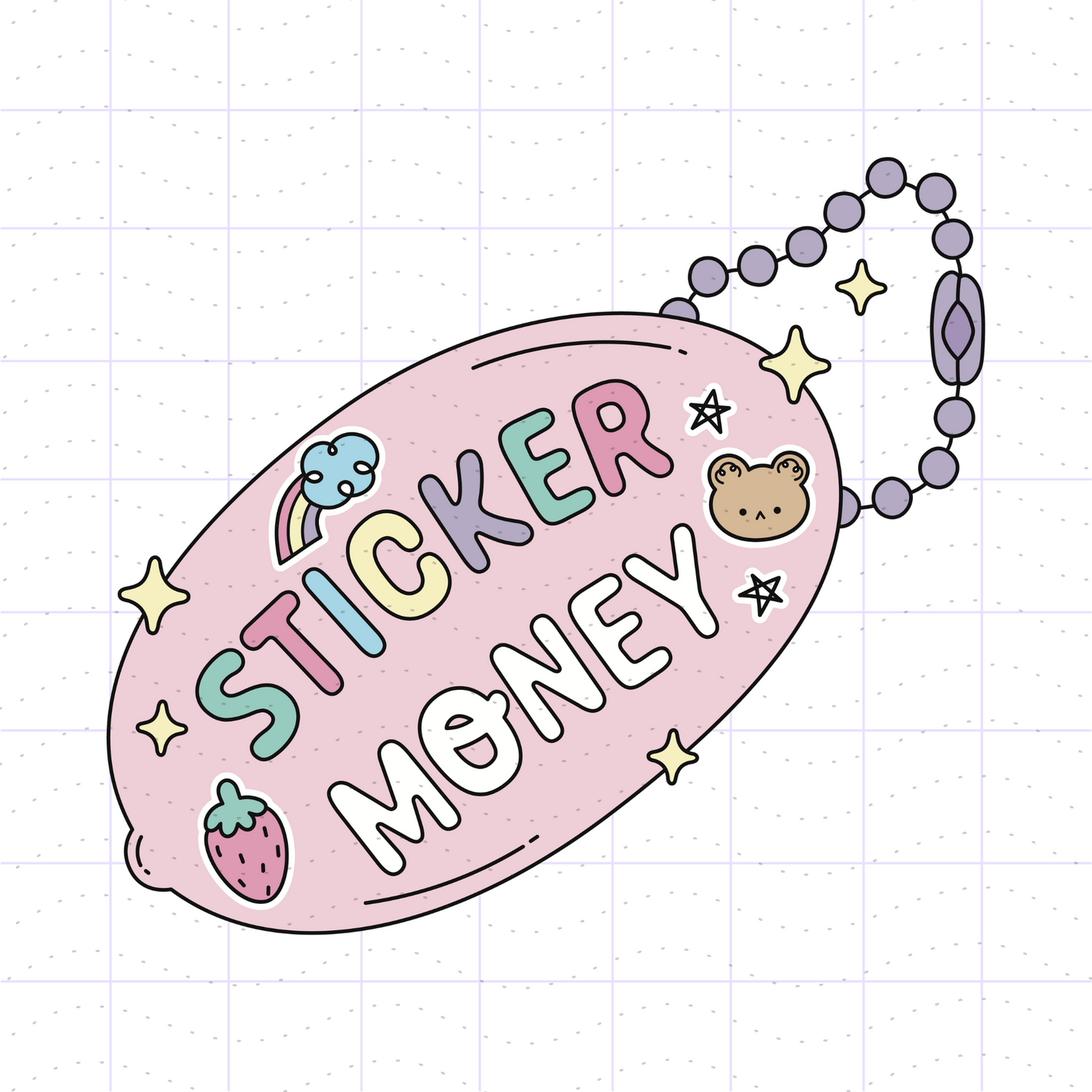 Sticker Money Keychain SVG PNG Files