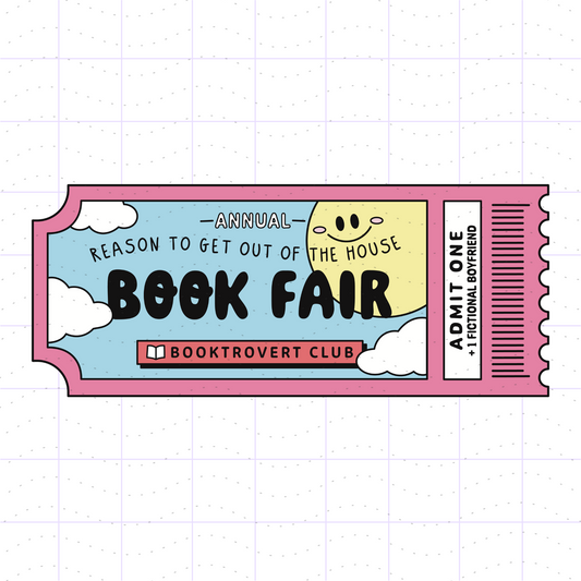 Booktrovert Book Fair Ticket PNG SVG Files