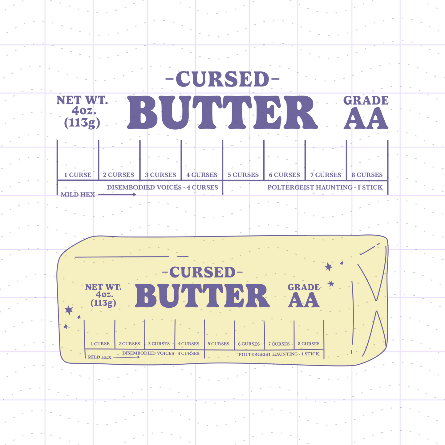 Spooky Cursed Butter Bundle PNG SVG Files
