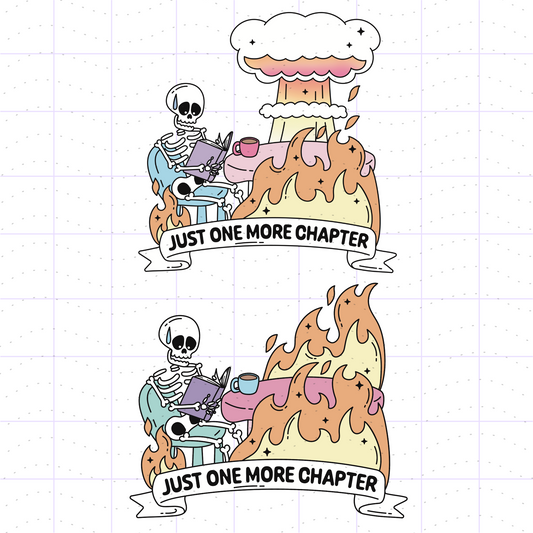 Just One More Chapter Bookish Meme Bundle PNG SVG Files