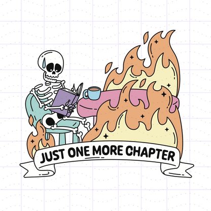 Just One More Chapter Bookish Meme Bundle PNG SVG Files