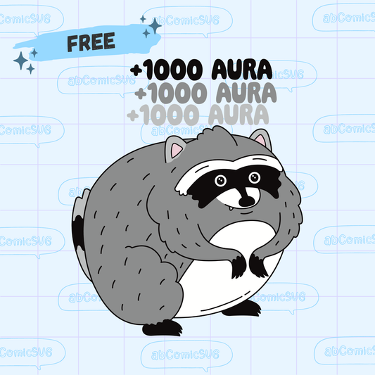 Freebie Jimothy Raccoon Aura Points PNG File