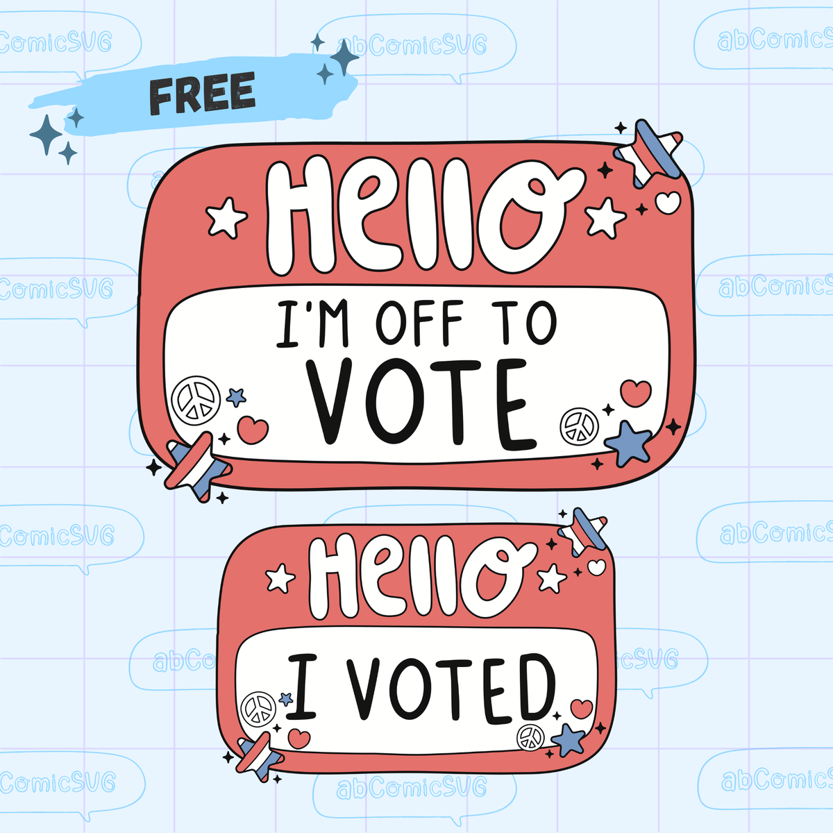 Free I'm Off To Vote PNG SVG Files