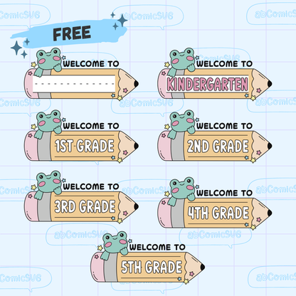 Free Welcome to Class PNG Bundle Files