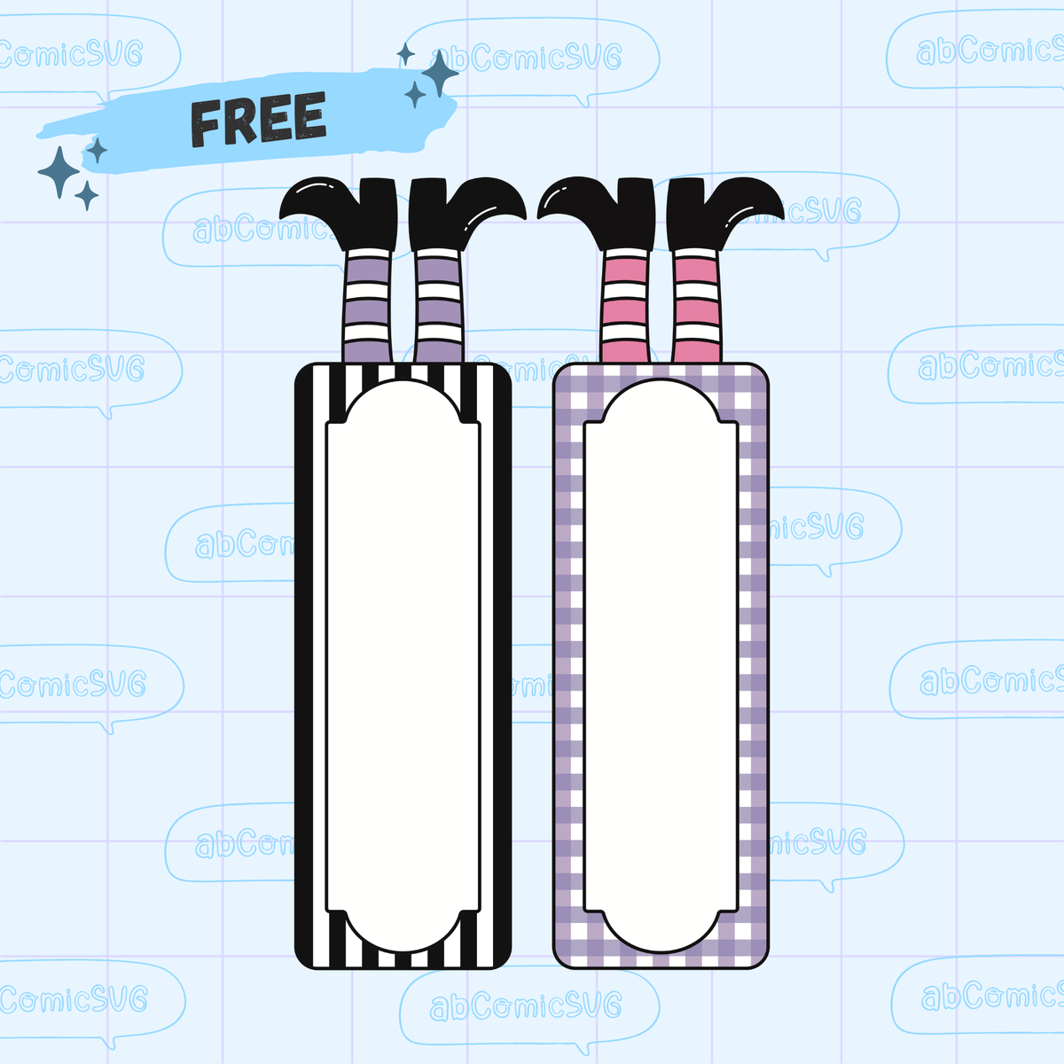 Free Witch Feet Bookmark Set PNG Files