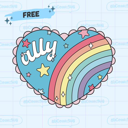 Free LGBTQ+ Ally SVG PNG File