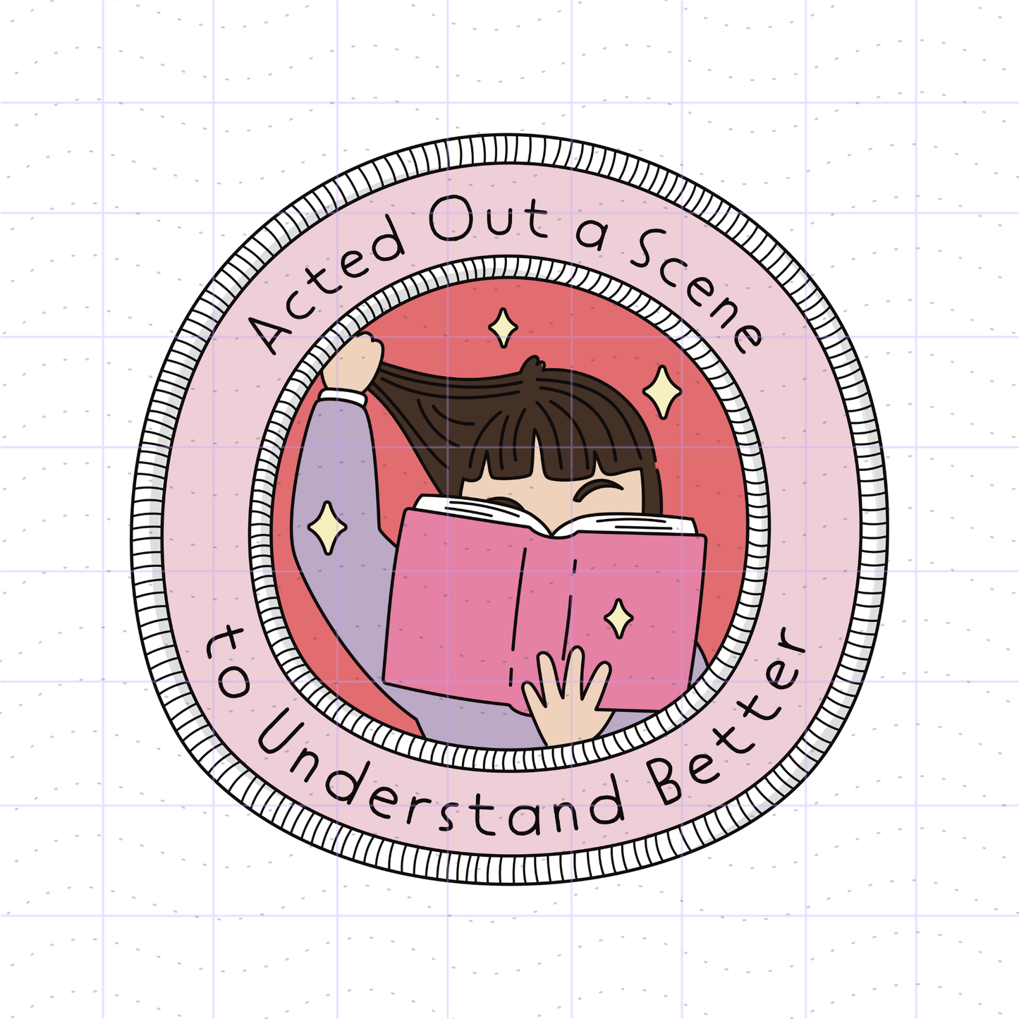 Funny Spicy Book Reader Habit Merit Badge PNG File