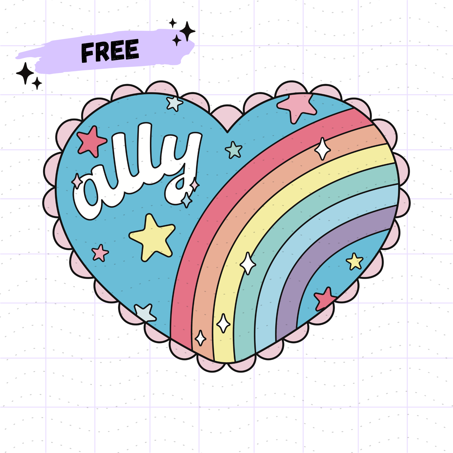 Free LGBTQ+ Ally SVG PNG File