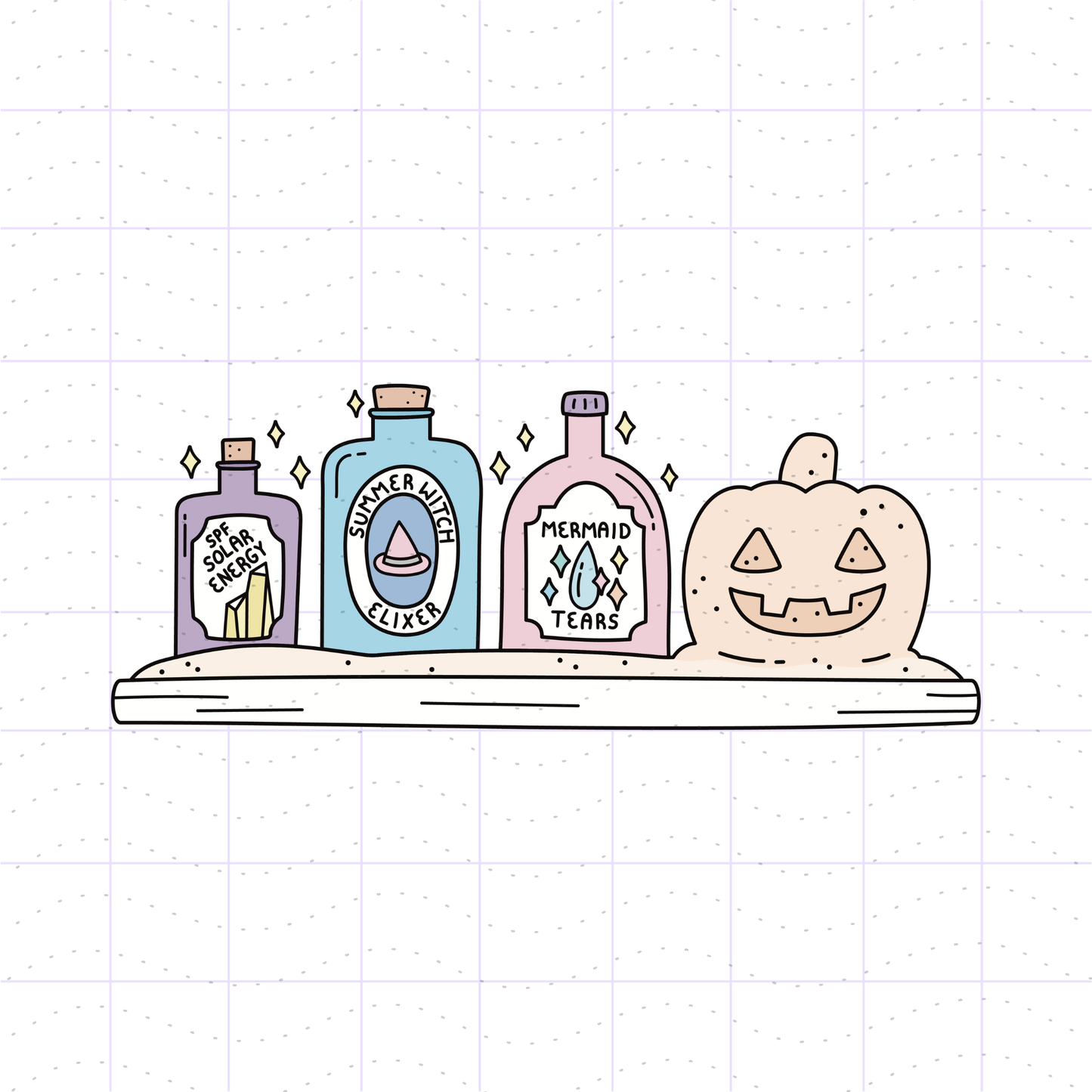 Summer Witch Apothecary Shelf PNG File