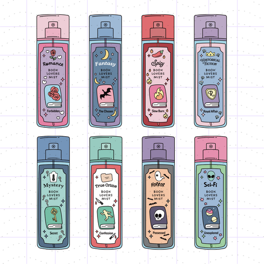 Bookish Body Spray Bundle PNG Files