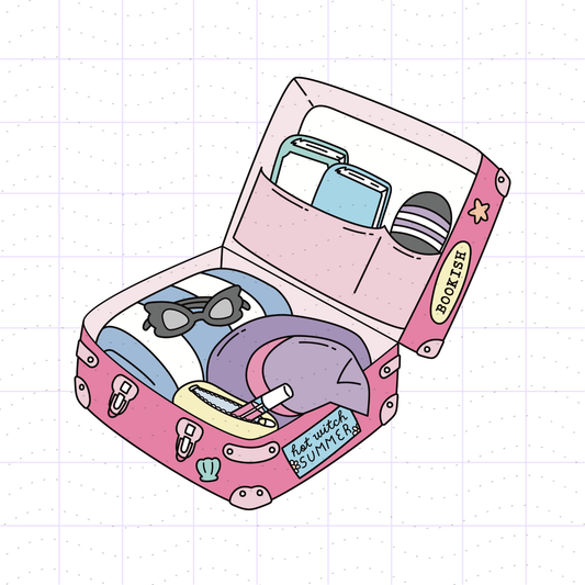 Bookish Summer Witch Luggage PNG File