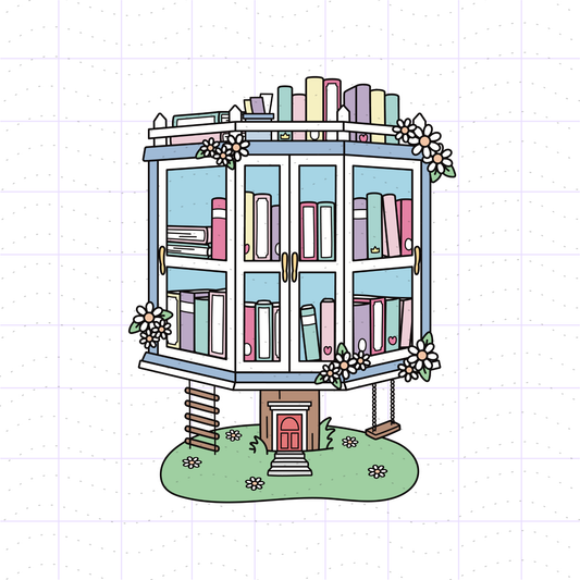 Little Victorian Tree House Library PNG File