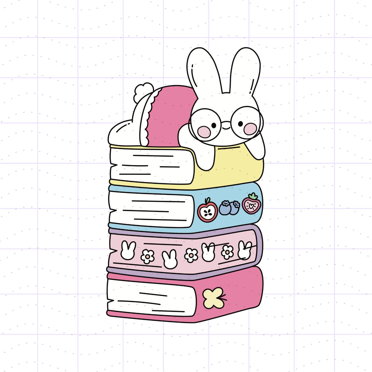 Animal Friends TBR Book Stack PNG Bundle