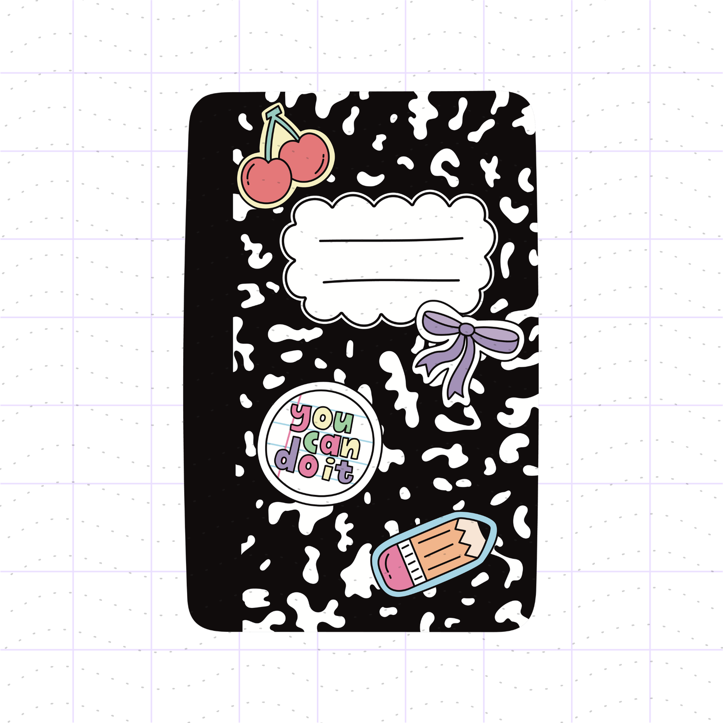 Aesthetic Composition Notebook Bundle PNG Files