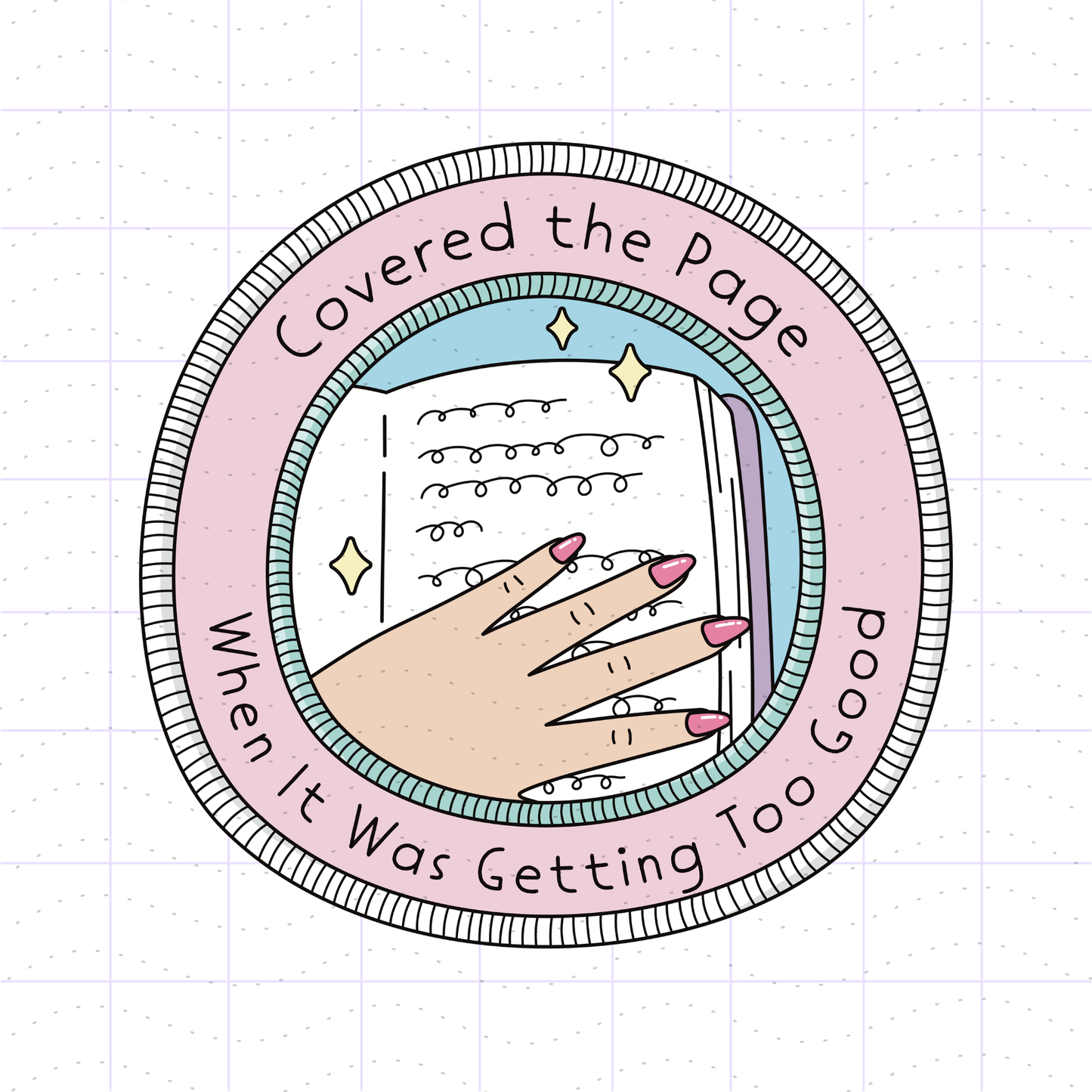 Bookish Reader Funny Habits Merit Badge PNG File