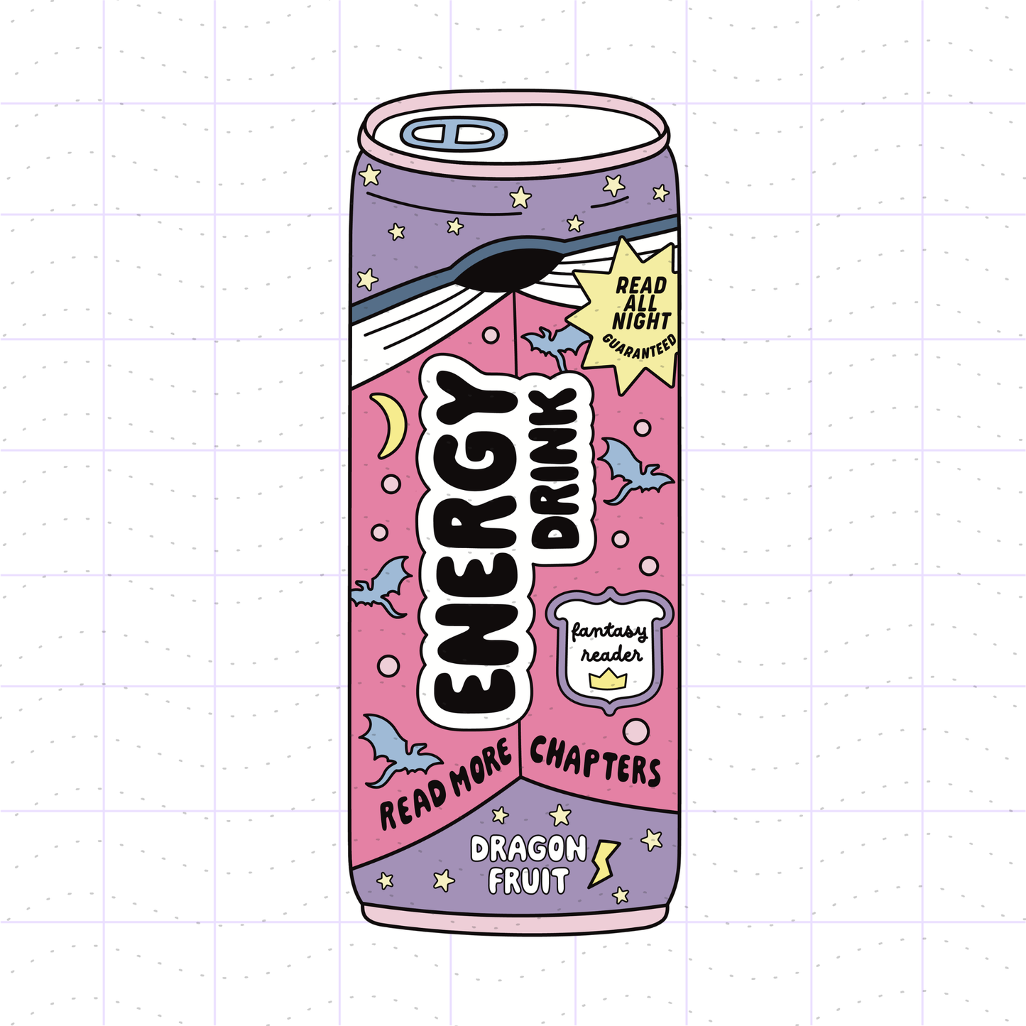 Fantasy Reader Energy Drink PNG File