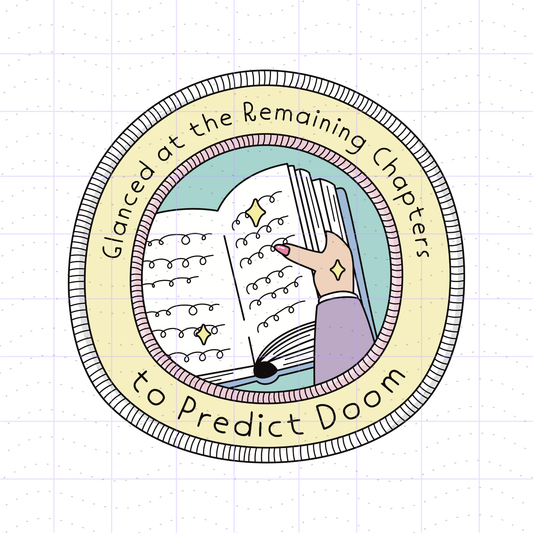 Relatable Bookish Girly Habit Merit Badge PNG File