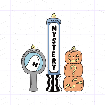 Halloween Bookish Candle Bundle PNG Files