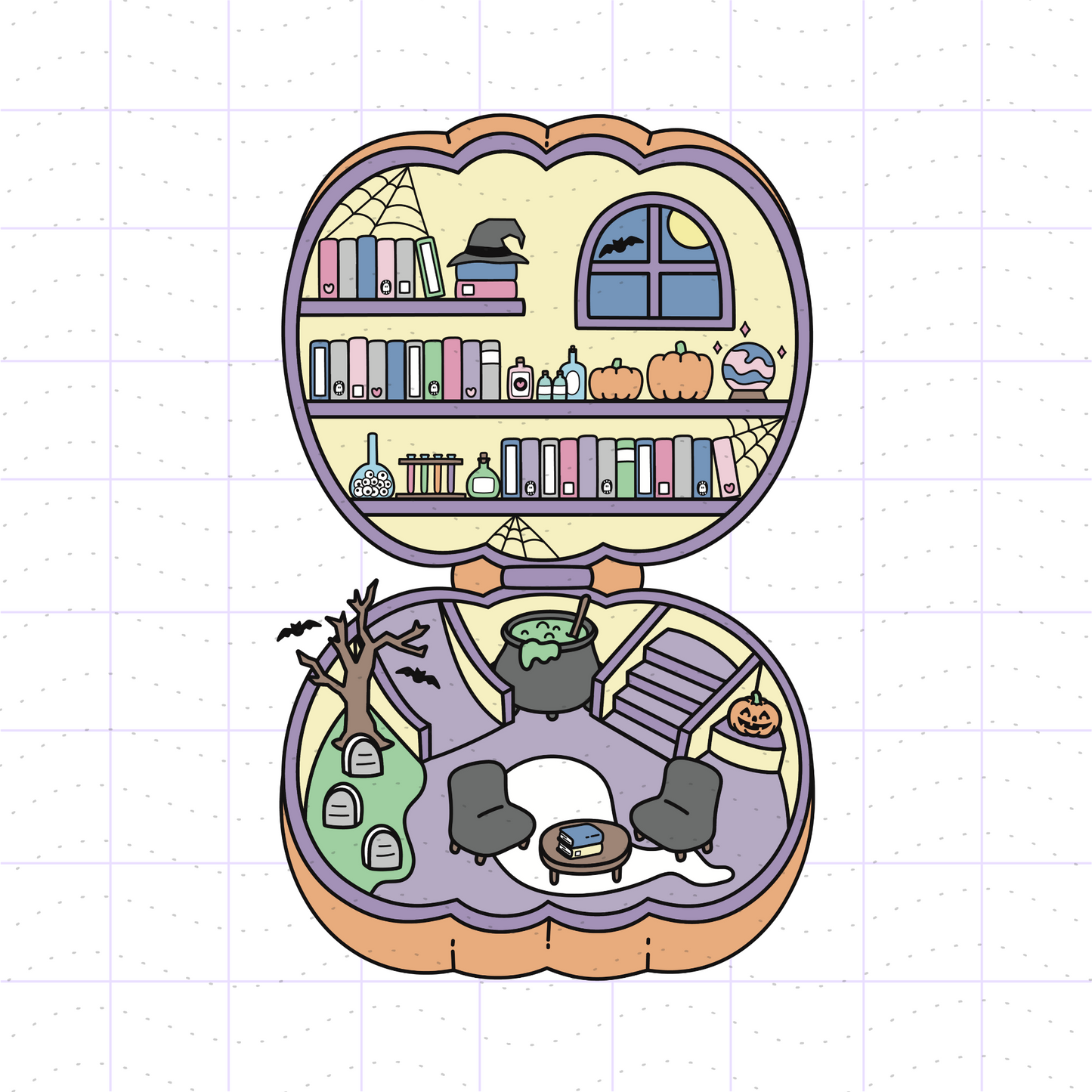 Spooky Halloween Retro Pocket Toy PNG File