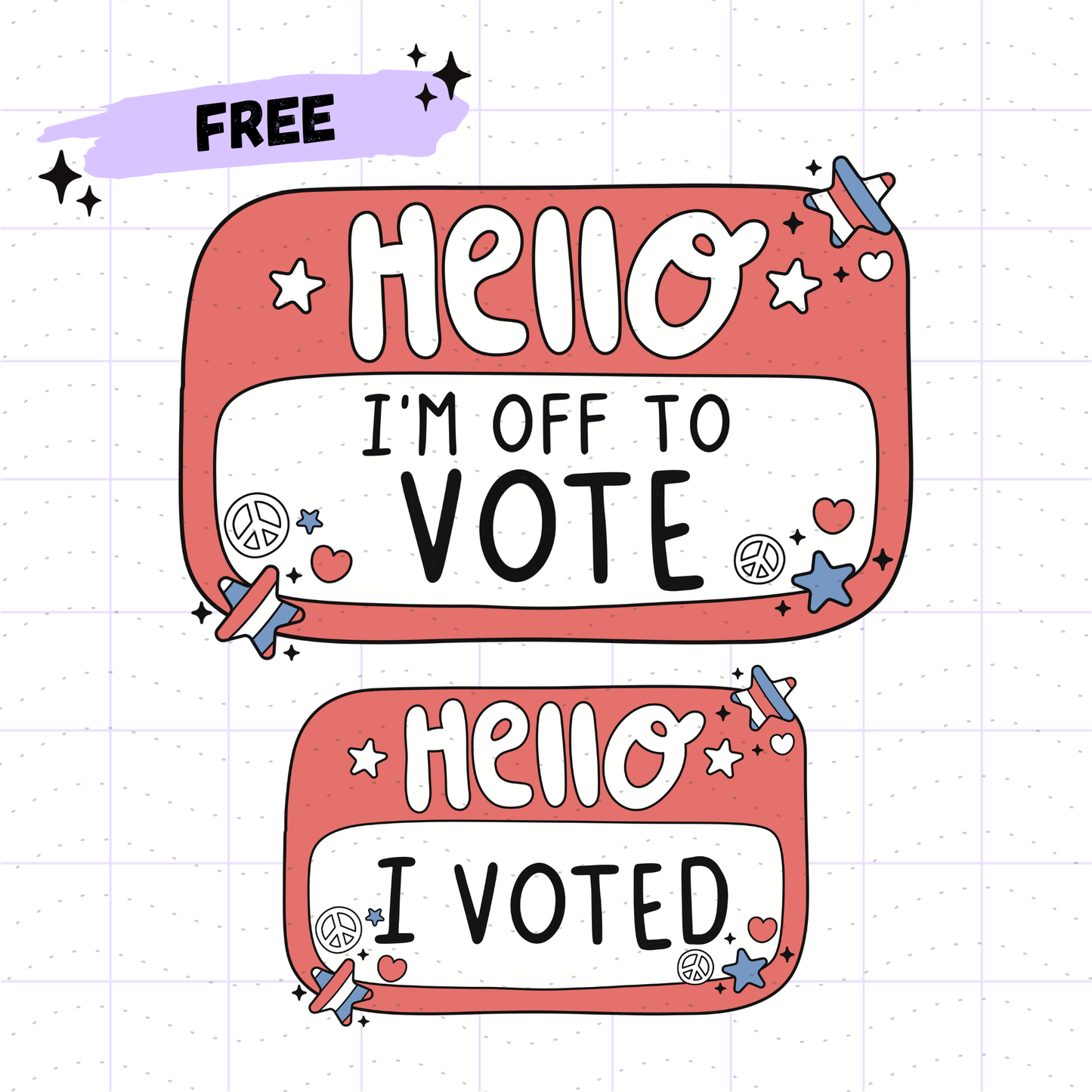 Free I'm Off To Vote PNG SVG Files