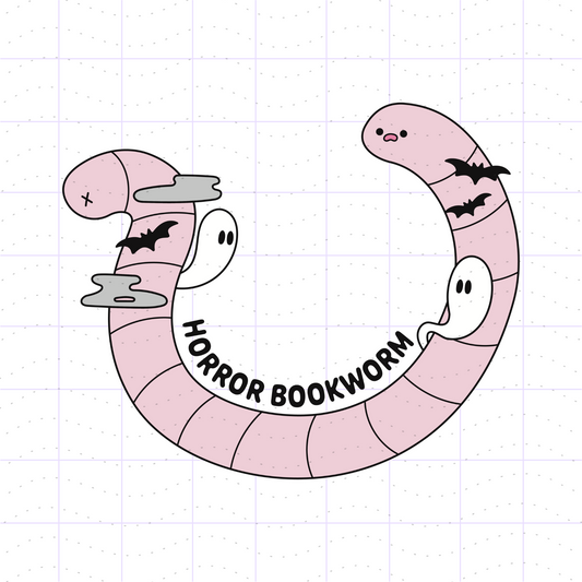 Horror Bookish Bookworm PNG File