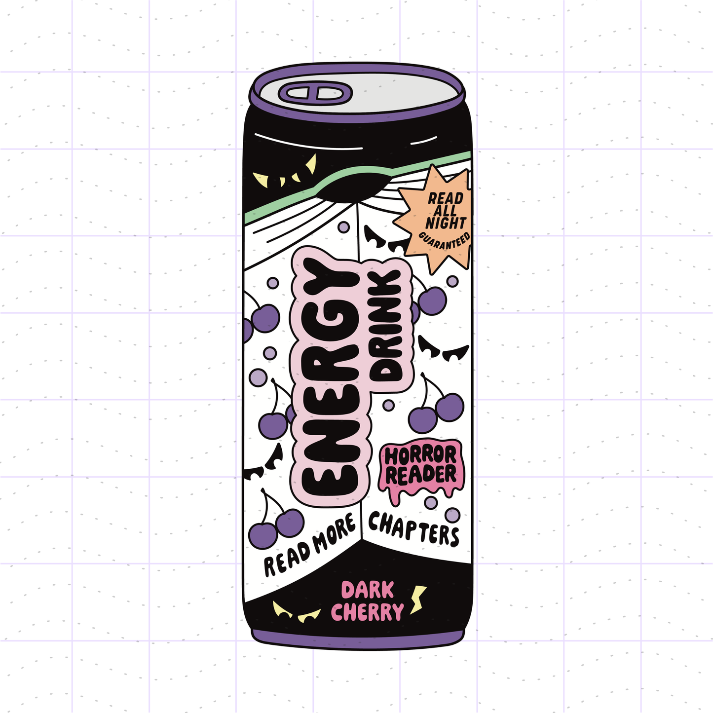 Horror Reader Energy Drink PNG File