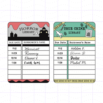 Library Due Card Bundle SVG PNG Files