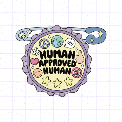 Decent Humans Pin Badge PNG File Bundle