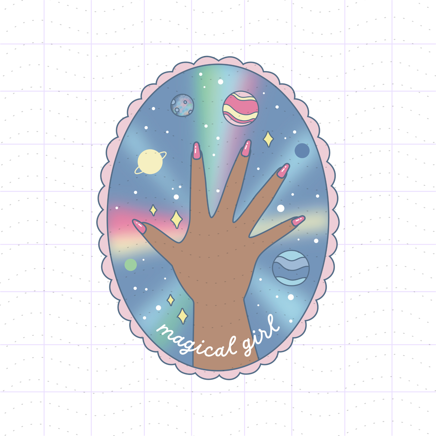 Magical Girl in Stem PNG Files
