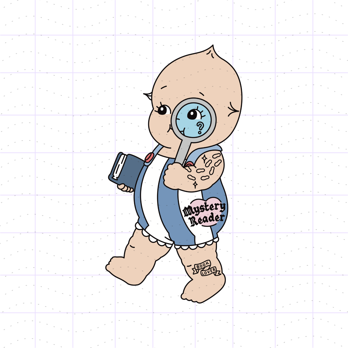 Mystery Reader Tattooed Kewpie PNG File