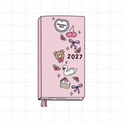 Planner Girl 2027 Bundle PNG Files