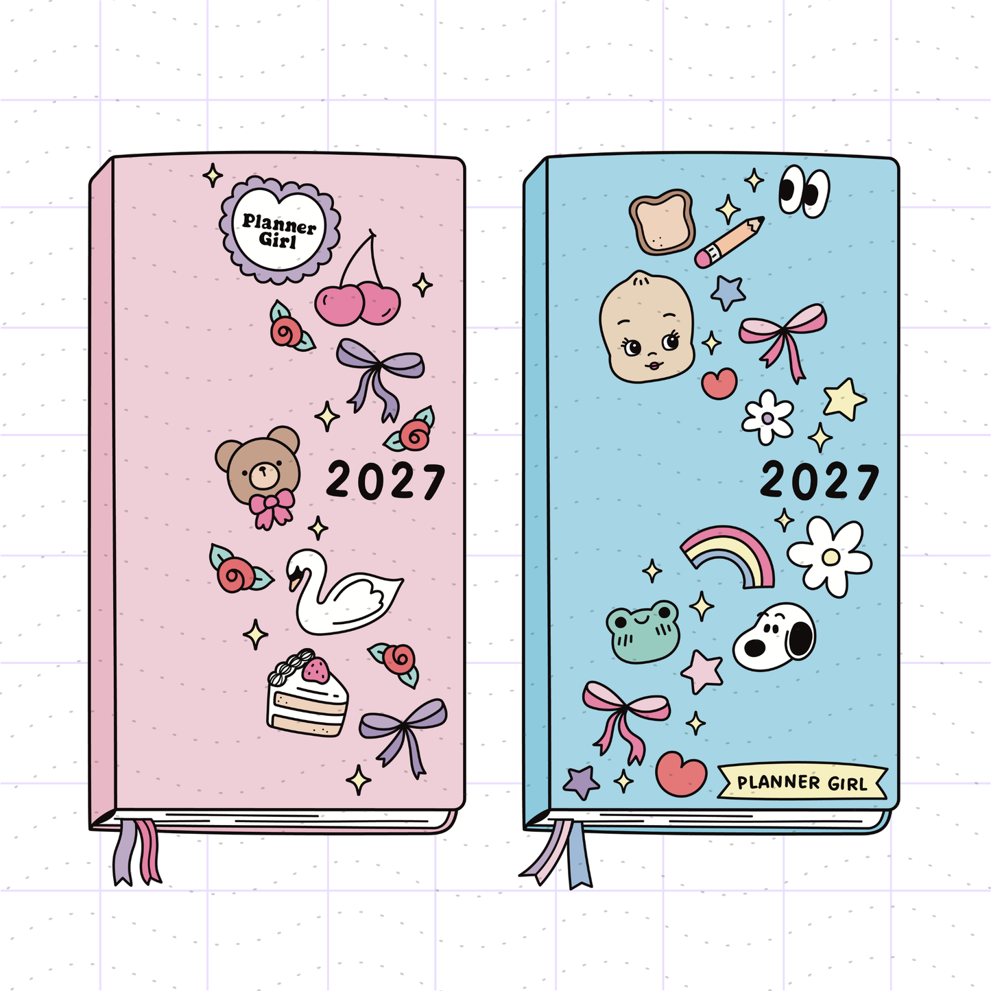 Planner Girl 2027 Bundle PNG Files