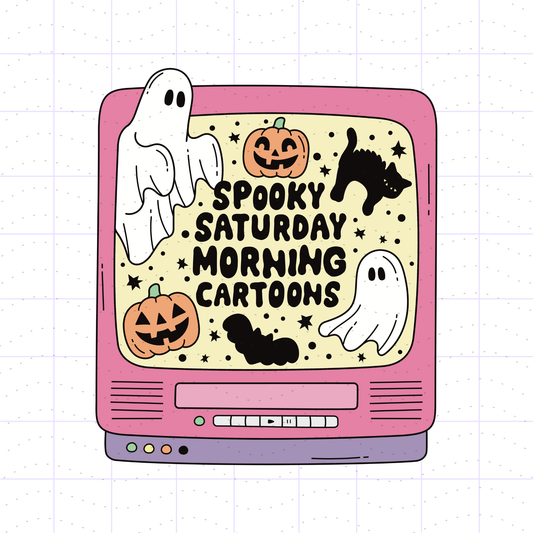 Y2K Saturday Morning Cartoons and Cereal TV PNG File