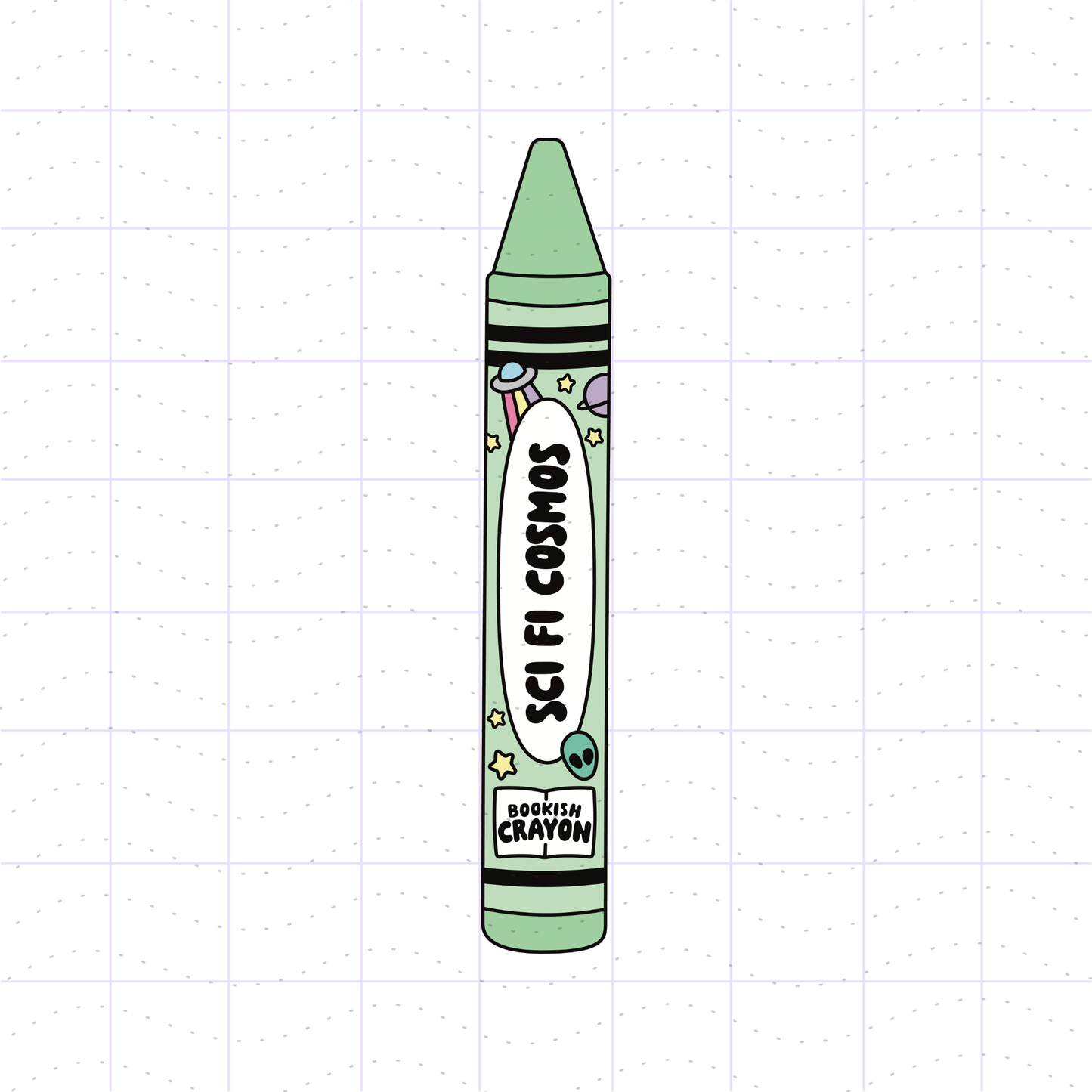 Bookish Sci Fi Crayon PNG File