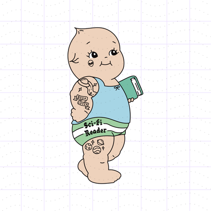 Bookish Tattoo Kewpie Bundle PNG Files
