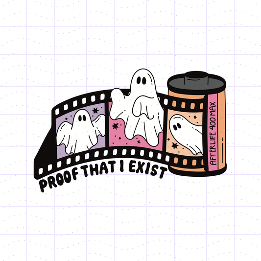 Y2K Spooky 35mm Film Roll PNG File
