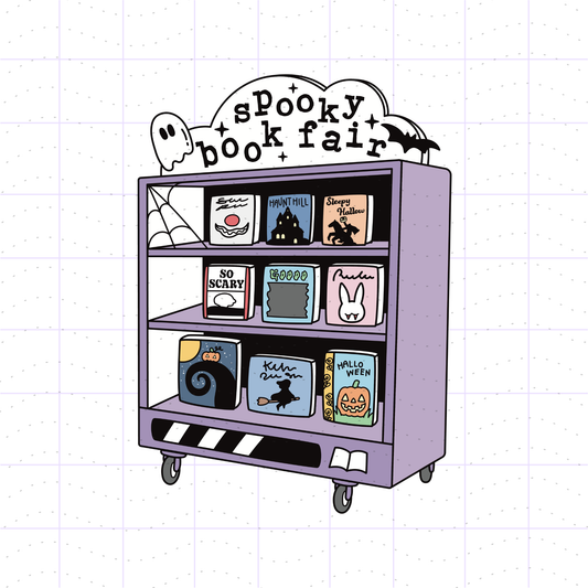 Spooky Book Fair Cart PNG File