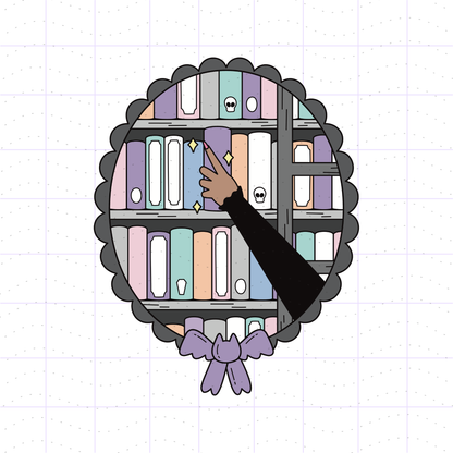 Cozy Spooky Dark Academia Bookshelf PNG Files