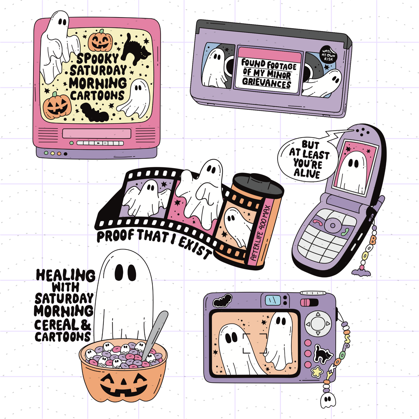 Sad Millennial Spooky Y2K PNG Bundle