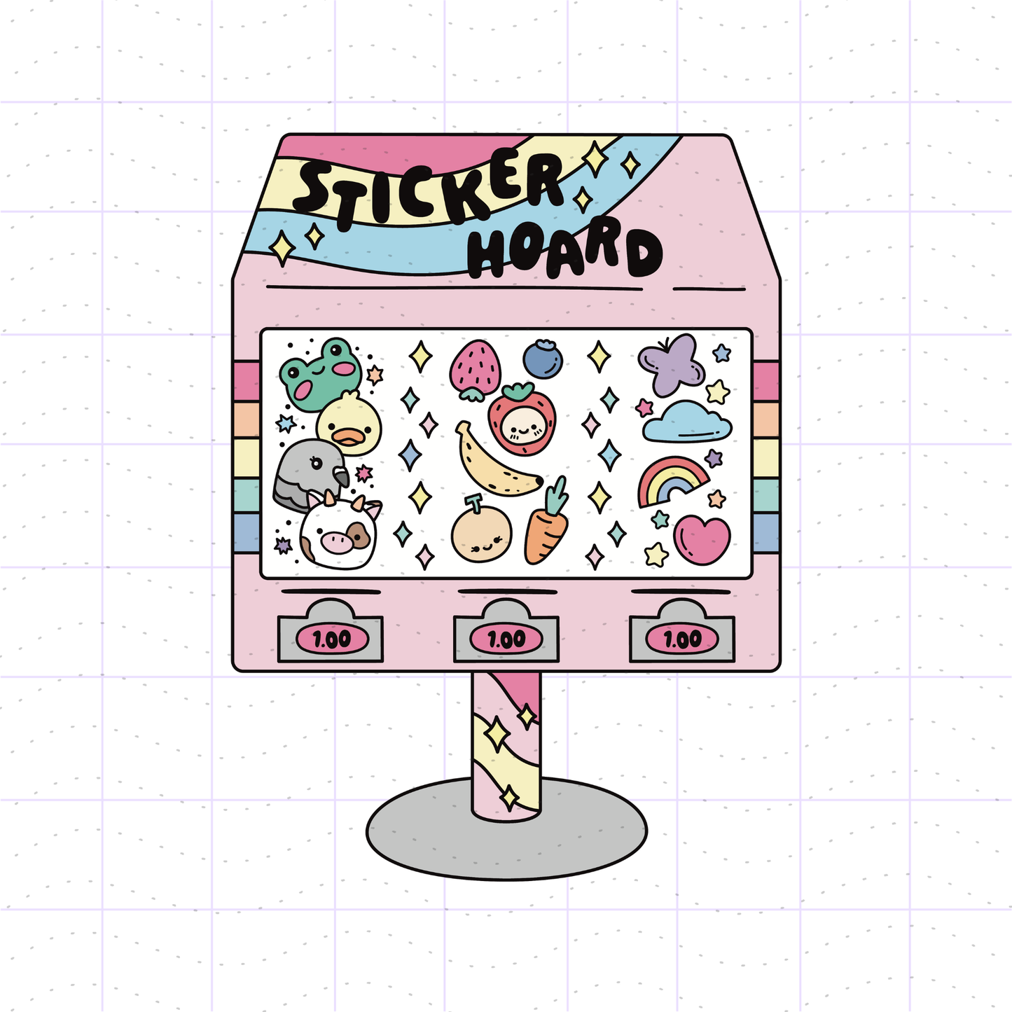 Sticker Hoarder Machine PNG File