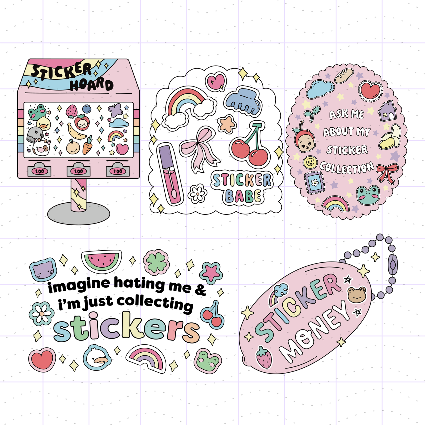 Sticker Lover Bundle PNG SVG Files