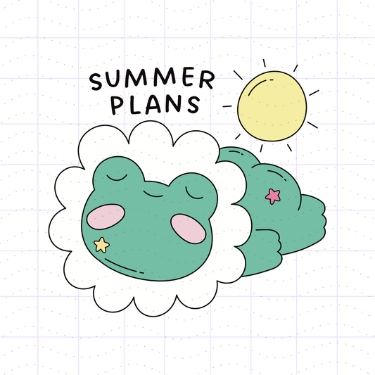 Summer Plans Lazy Frog PNG File
