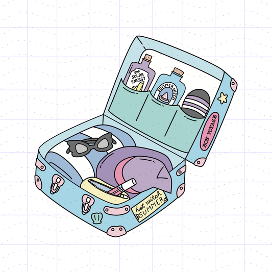 Hot Witch Summer Luggage PNG File