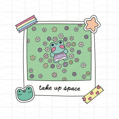 Positive Affirmation Kawaii Frog PNG Bundle