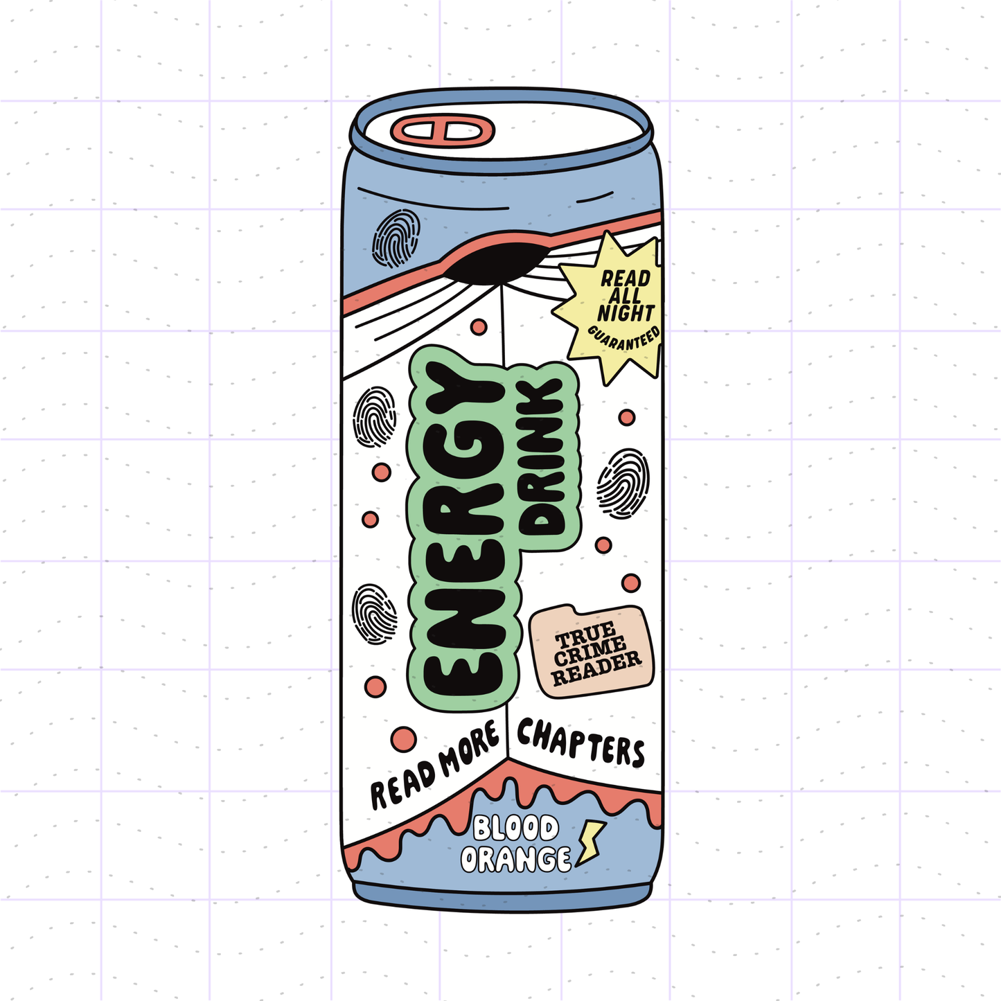 True Crime Reader Energy Drink PNG File