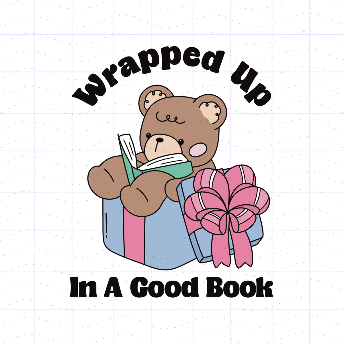 Christmas Holiday Reading Bears PNG Bundle Files