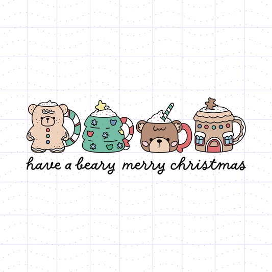 Christmas Bear Mugs PNG File